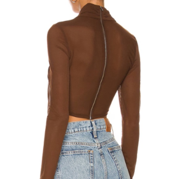 Revolve Bardot Aliyah Top Going Out Top Mesh - Picture 2 of 5